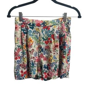 H&M Floral Print Shorts Size Small | Elastic Waist Summer Boho Cottagecore